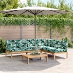 vidaXL Salon palette de jardin avec coussins 4Pièces bois d'acacia massif