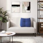 vidaXL Coussin de Dos Bleu police 60 x 24 x 50 cm Velours