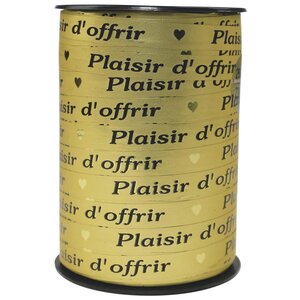 Bolduc bobine Plaisir d'offrir 225mx10mm Or CLAIREFONTAINE