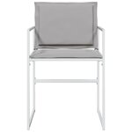 vidaXL Chaises de jardin avec coussins lot de 4 blanc acier/textilène