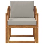 vidaXL Canapé d’extérieur Bois d'acacia massif et polyester