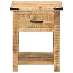vidaXL Table de chevet 40x40x50 cm bois de manguier massif