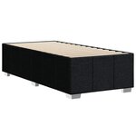vidaXL Cadre de lit sans matelas noir 100x200 cm tissu