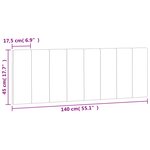 vidaXL Coussin de tête de lit rose 140 cm velours