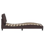 vidaXL Cadre de lit sans matelas marron foncé 80x200 cm tissu