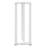 vidaXL Pieds de table console en T  2 pièces  blanc  38 x 25 x (72-73) cm  acier