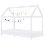 vidaXL Cadre de lit d'enfant Blanc Bois de pin massif 80x160 cm