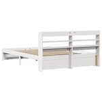 vidaXL Cadre de lit avec tête de lit sans matelas blanc 120x200 cm