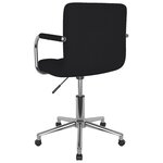 vidaXL Chaise pivotante de bureau Noir Tissu