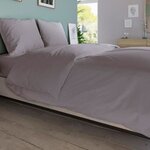 Housse de couette - 260 x 240 cm - Coton - Antibactérien - Taupe