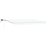vidaXL Auvent Rétractable Blanc 450 × 300 cm Tissu et acier