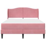 vidaXL Cadre de lit avec tête de lit Rose 160 x 200 cm Velours