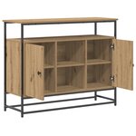 vidaXL Buffet Artisan Chêne 100x35x80 cm Bois composite et Acier