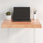 vidaXL Dessus de table bois massif traité bordure assortie