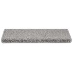 vidaXL Tapis d'escalier 30 pièces 65 x 21 x 4 cm Gris Bord rectangulaire