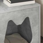 vidaXL Maison pour chat Béton 42 5 x 40 x 53 5 cm Bois d'ingénierie