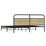 vidaXL Cadre de lit en métal sans matelas chêne sonoma 200x200 cm