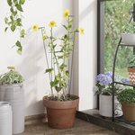 vidaXL Piquets pour plantes de jardin 20 Pièces vert foncé 91 cm acier