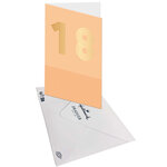 Carte D'anniversaire 18 Ans En Or - Orange - A Message - Pour Ados Garçon Fille - 11 5 X 17 Cm - Draeger paris