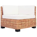 vidaXL Ensemble de canapés 18 Pièces Rotin naturel