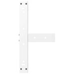 vidaXL Pieds de table basse en T  2 pièces  blanc  50 x 25 x (30-31) cm  acier