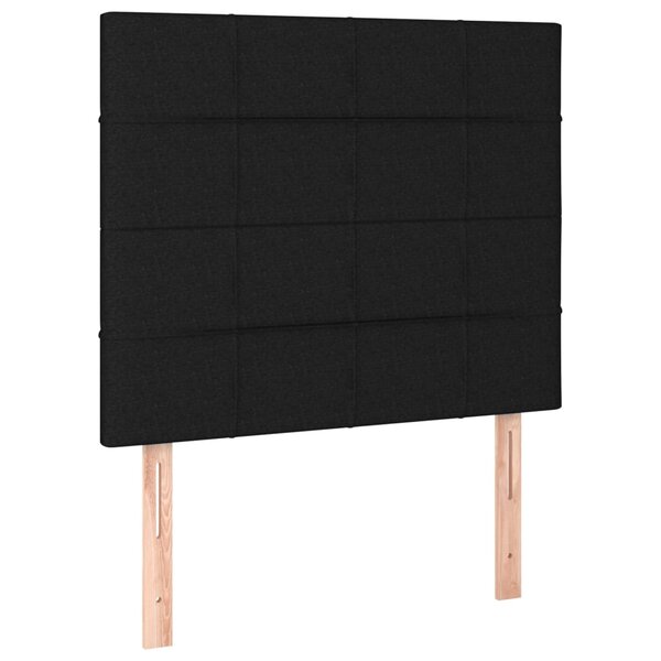 vidaXL Tête de lit Noir 100x5x118/128 cm Tissu