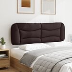 vidaXL Coussin de tête de lit Hvar marron foncé 160 cm tissu