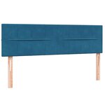 vidaXL Sommier à lattes de lit et matelas bleu foncé 160x210cm velours