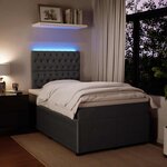 vidaXL Sommier à lattes de lit et matelas Gris foncé 120x200cm Velours