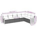 vidaXL Salon de jardin avec coussins 7 Pièces beige résine tressée