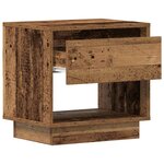 vidaXL Table de nuit Bois ancien 45 x 34 x 44 cm Bois d'ingénierie