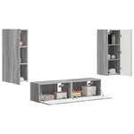 vidaXL Ensemble meuble TV 2 Pièces Gris Sonoma Bois d'ingénierie