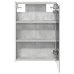 vidaXL Armoire Miroir de Salle de Bain Gris béton 43 x 11 5 x 60 5 cm