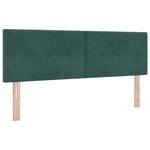 vidaXL Lit à ressorts avec tête de lit Vert foncé 140 x 200 cm Velours