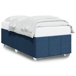 vidaXL Cadre de lit sans matelas bleu 80x200 cm tissu