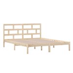 vidaXL Cadre de lit Bois de pin massif 160x200 cm