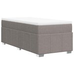 vidaXL Sommier à lattes de lit avec matelas Taupe 100x200 cm Tissu