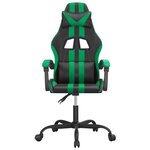 vidaXL Chaise de jeu Noir et vert Similicuir