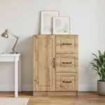 vidaXL Buffet Chêne artisanal 66 x 34 5 x 87 cm Bois d'ingénierie