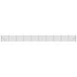 vidaXL Clôture en treillis métallique avec bride anthracite 2x25 m