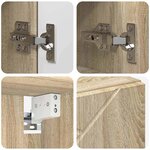 vidaXL Ensemble de mobilier de salle de bain 4 Pièces Chêne sonoma