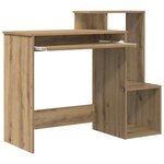 vidaXL Bureau Chêne artisanal 106 x 41 x 88.5 cm Bois d'ingénierie
