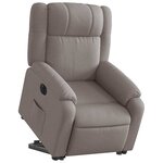 vidaXL Fauteuil inclinable électrique taupe tissu