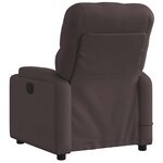 vidaXL Fauteuil de massage inclinable électrique Marron foncé Tissu