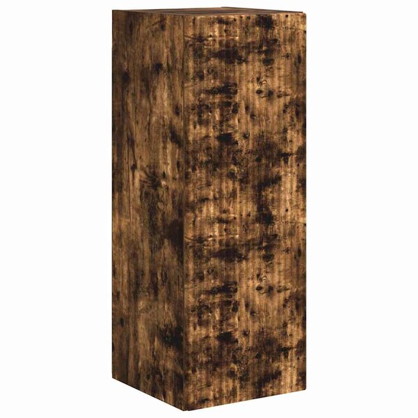 vidaXL Meuble TV mural Chêne fumé 30 x 31 x 80 cm Bois d'ingénierie