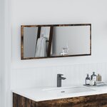 vidaXL Miroir de salle de bain LED Chêne fumé 90x8 5x37 cm Bois d'ingénierie