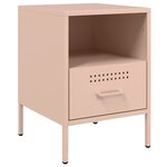 vidaXL Tables de chevet 2 Pièces rose 36x39x50 5 cm acier