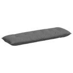 vidaXL Coussin de Dos Gris foncé 160 x 50 cm Tissu en microfibre