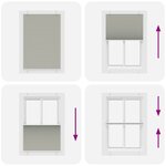 vidaXL Store plissé gris clair 90x100 cm largeur du tissu 89 4 cm