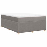vidaXL Sommier à lattes de lit avec matelas Taupe 160x200 cm Tissu